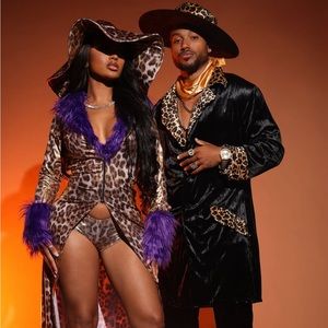 Fashion Nova Women’s “Made of Money” 3 piece Pimp Costume Set .